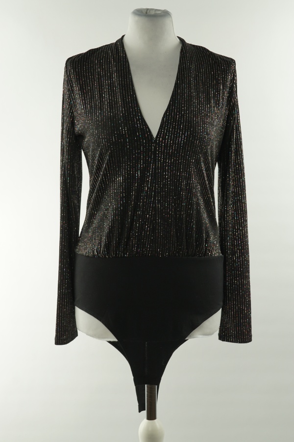 Body czarne w brokatowe paski, PRIMARK - PRIMARK zdjęcie 1