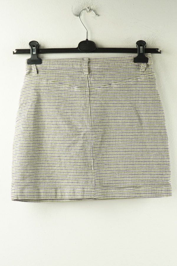 Spódnica zielono-fioletowa w pepitkę - CAMERA zdjęcie 2