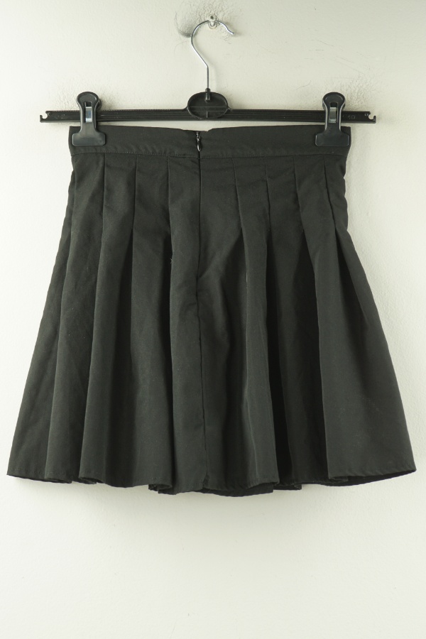 Spódnica czarna plisowana rozkloszowana - SHEIN zdjęcie 2