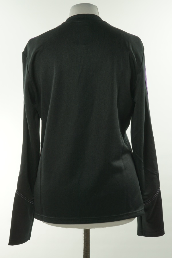 Bluzko-bluza czarna z fioletowymi paskami, ADIDAS - ADIDAS zdjęcie 2