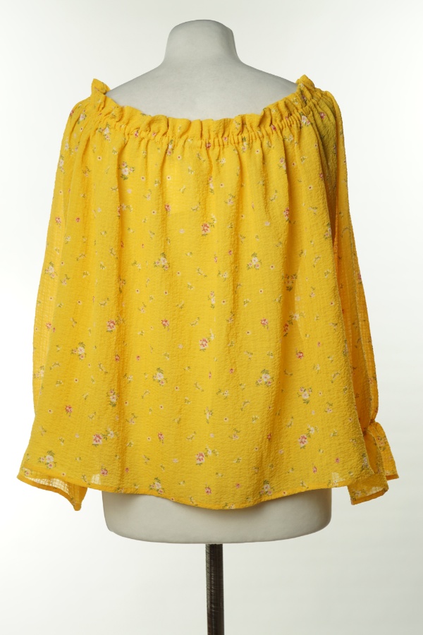 Bluzka żółta w drobne kwiatki H&M - H&M zdjęcie 2
