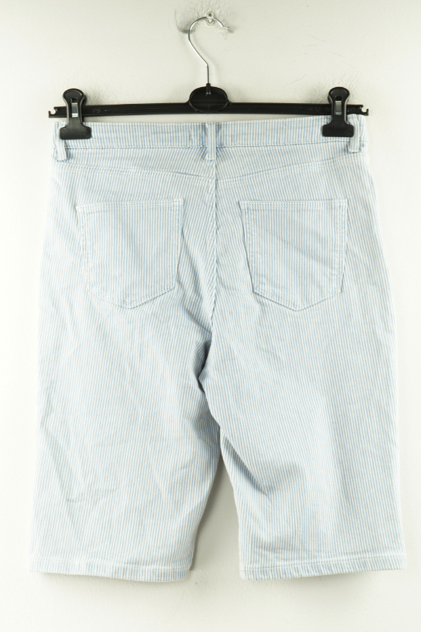 Krótkie spodenki jeansowe przed kolano niebieskie w białe paski - DUNNES STORES zdjęcie 2