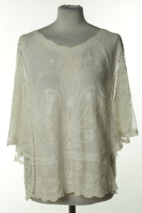 Bluzka biała z przeszyciami - APRICOT zdjęcie 1