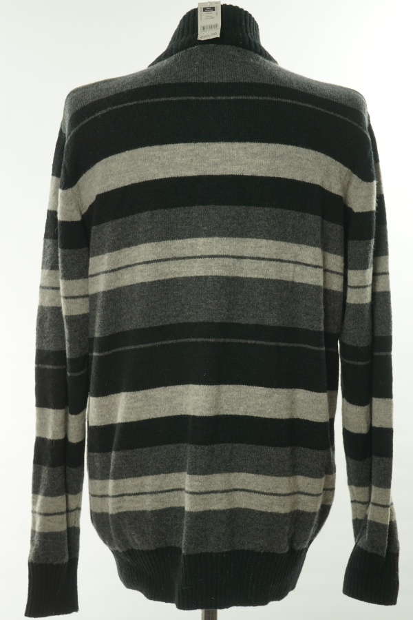 Sweter szaro-czarny w paski (80% wełna) - DUNNES STORES zdjęcie 2