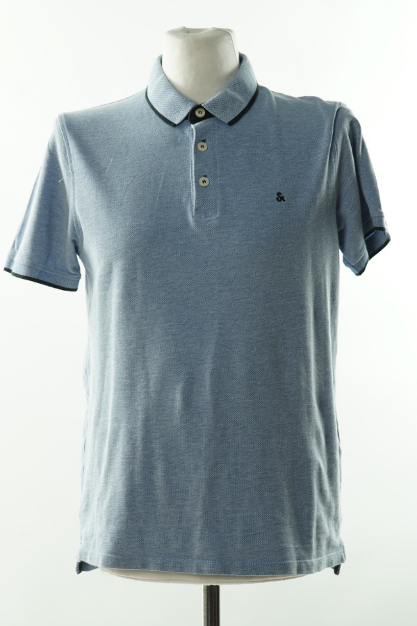 Koszulka niebieska polo - JACK&JONES zdjęcie 1