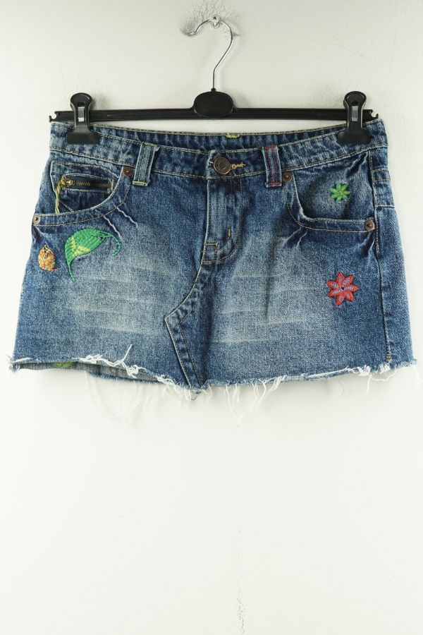 Spódnica jeansowa z nadrukami  - DENIM CO zdjęcie 1