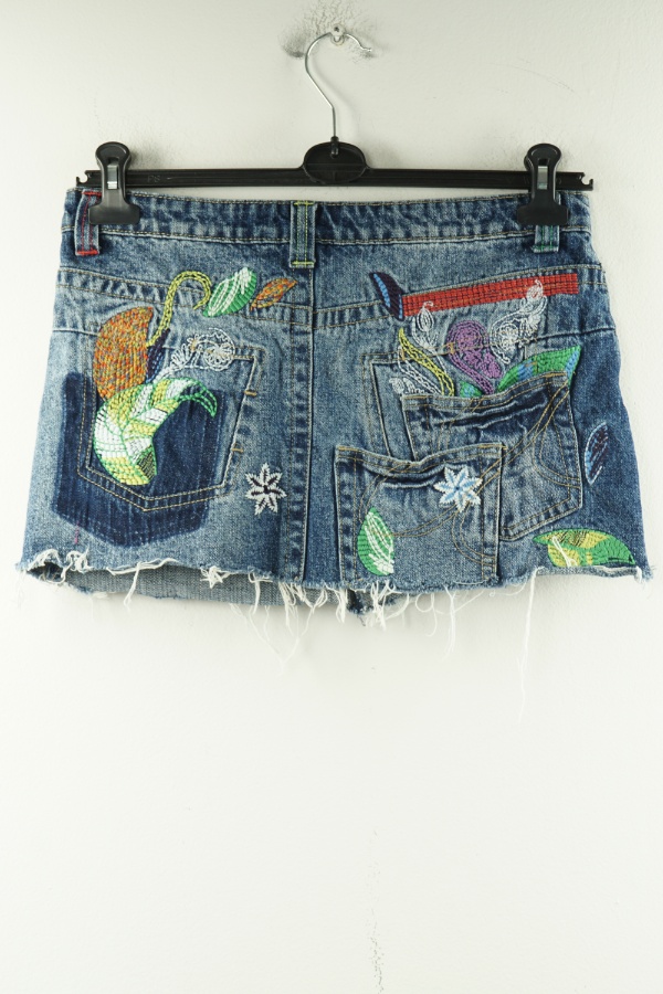 Spódnica jeansowa z nadrukami  - DENIM CO zdjęcie 2