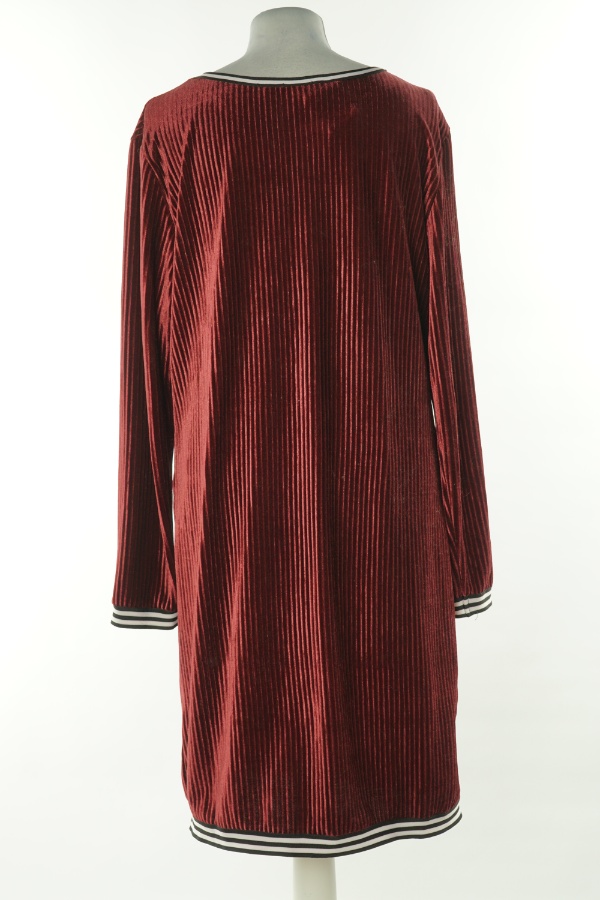 Sukienka bordowa prążkowana - SOUL RIVER zdjęcie 2