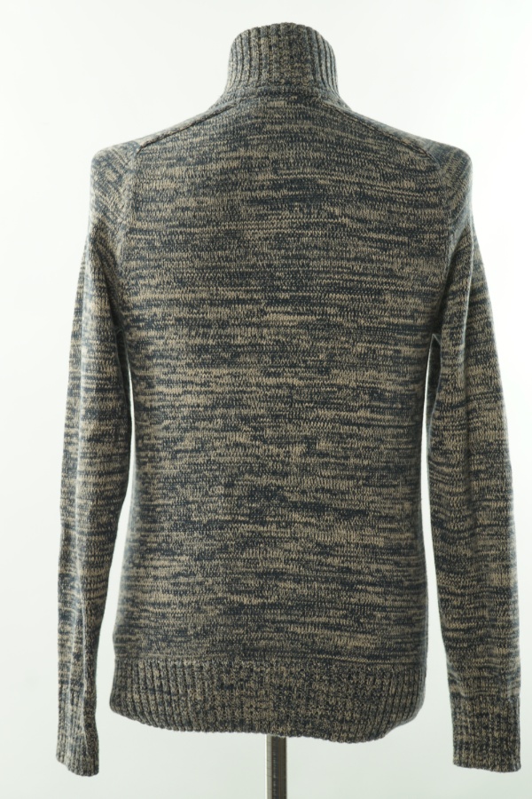 Sweter granatowo-beżowy  - H&M zdjęcie 2