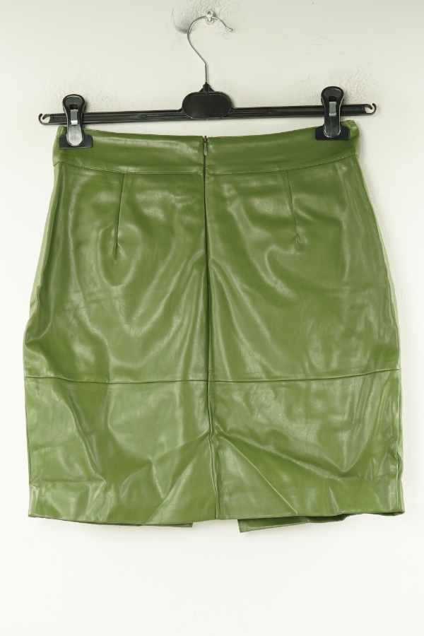 Spódnica zielona ekoskóra - FASHION UNION zdjęcie 2