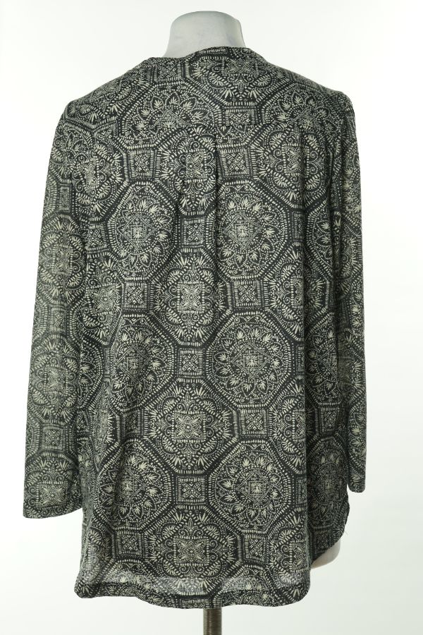 Bluzka czarna wzorzysta - H&M zdjęcie 2