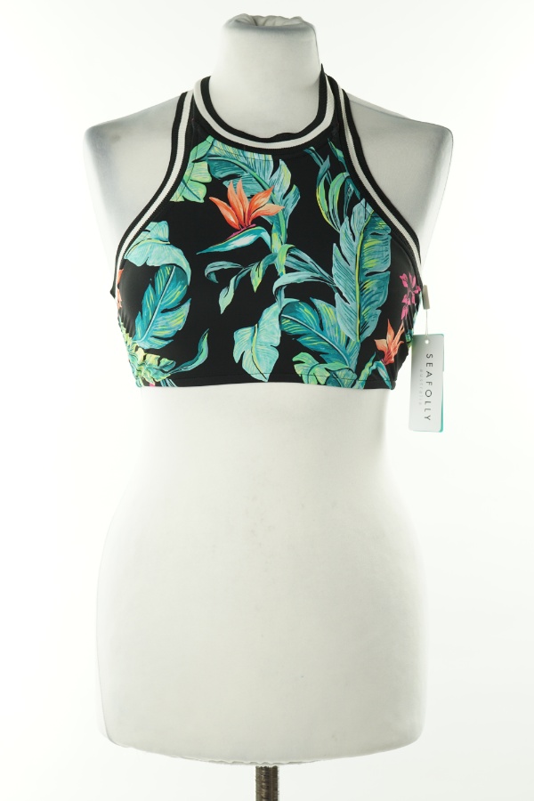 Góra od bikini czarno-zielona - SEAFOLLY zdjęcie 1
