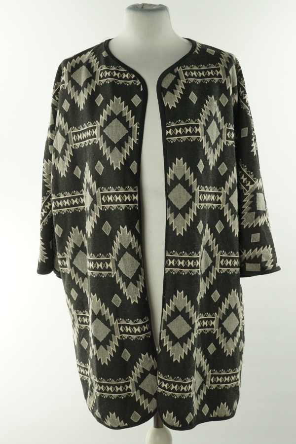 Narzutka czarna w białe wzory - EASY WEAR zdjęcie 1