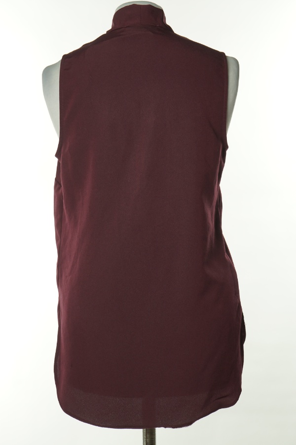 Bluzka bordowa z dekoldem V - LUXE zdjęcie 2