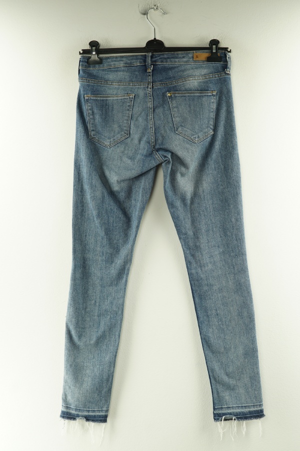 Spodnie niebieskie jeansowe w kwadraty - H&M zdjęcie 2