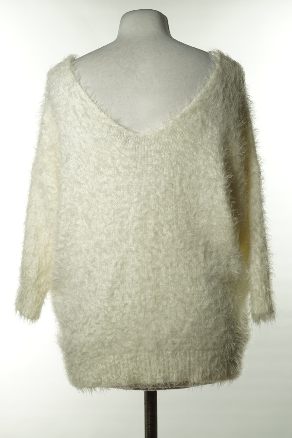 Sweter włochaty biały - F&F zdjęcie 2