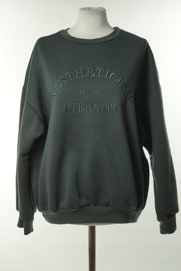 Bluza grafitowa z napisami - SHEIN zdjęcie 1