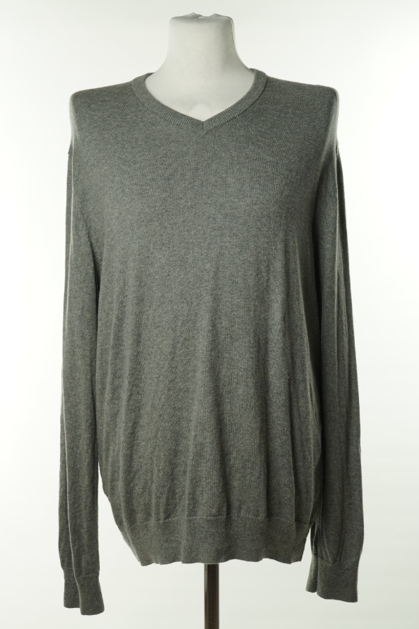 Sweter ciemnoszary z domieszką lnu (5%) Esprit - ESPRIT zdjęcie 1