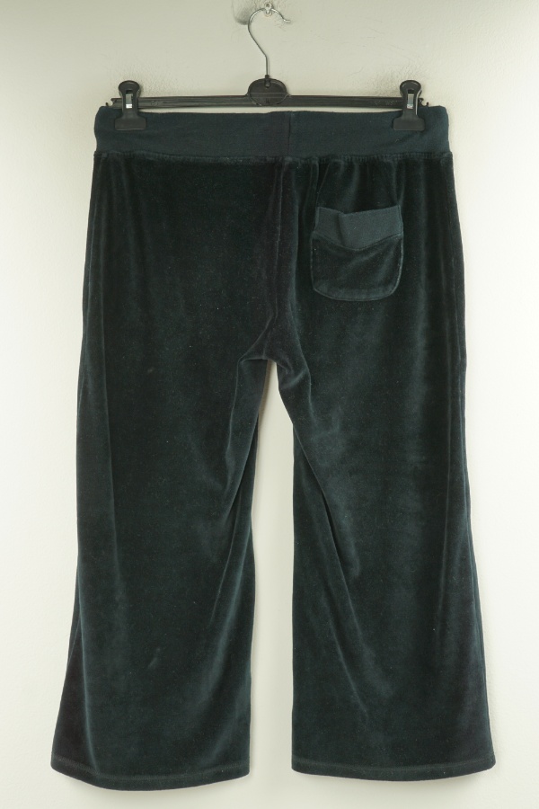 Spodnie dresowe welurowe czarne - BRAK METKI Z NAZWĄ PRODUCENTA zdjęcie 2