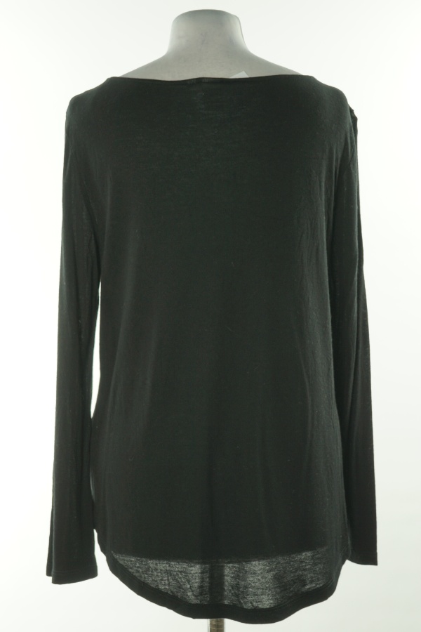 Bluzka czarna sweterkowa cienka, H&M - H&M zdjęcie 2