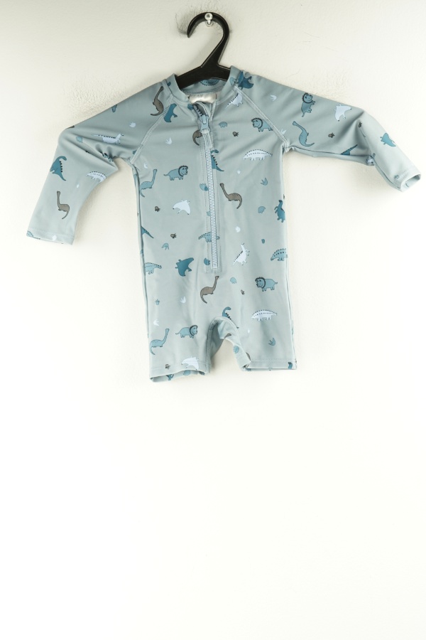 Kombinezon kąpielowy szary w dinozaury, H&M - H&M zdjęcie 1