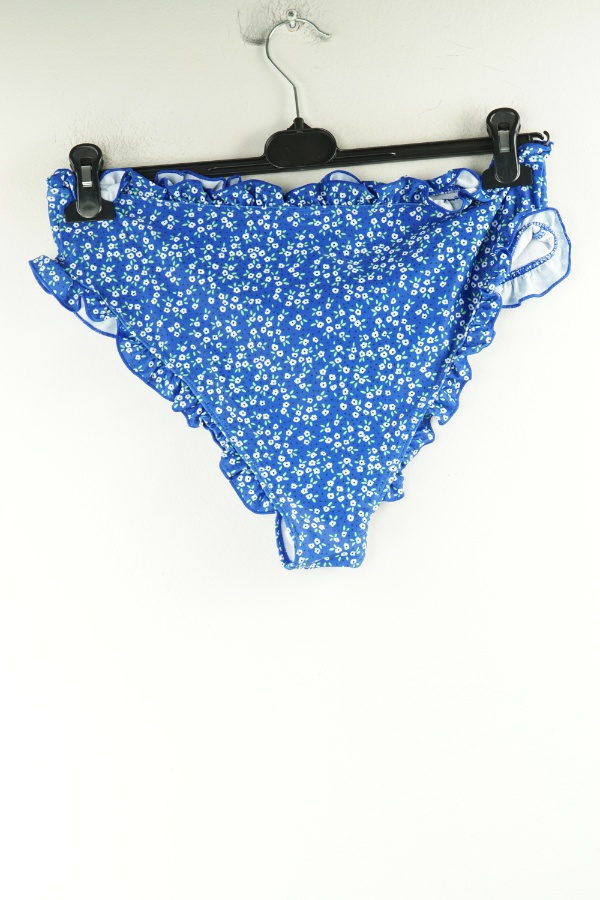 Dół od bikini niebieskie w białe drobne kwiatki - BRAK METKI Z NAZWĄ PRODUCENTA zdjęcie 2