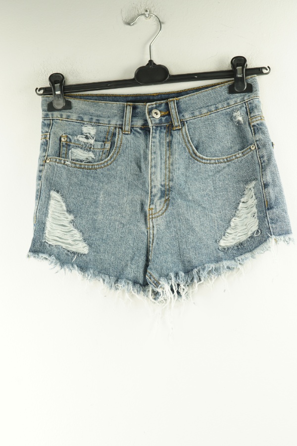 Krótkie spodenki jeansowe z przetarciami - DENIM CO zdjęcie 1