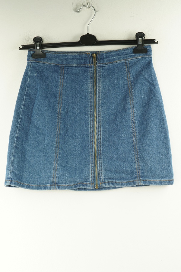 Spódnica niebieska jeansowa z suwakiem - FOREVER 21 zdjęcie 1