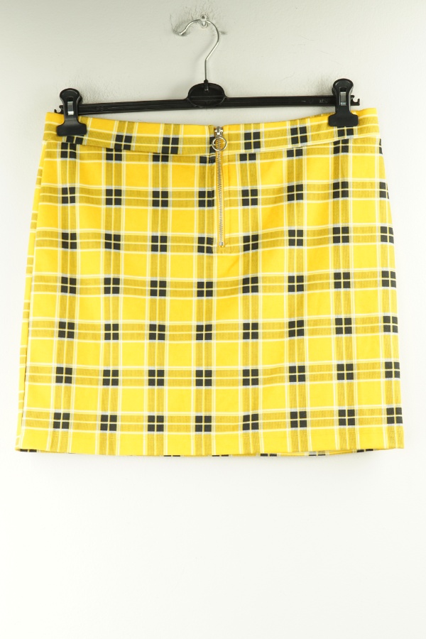 Spódnica żółta w kratkę - H&M zdjęcie 1