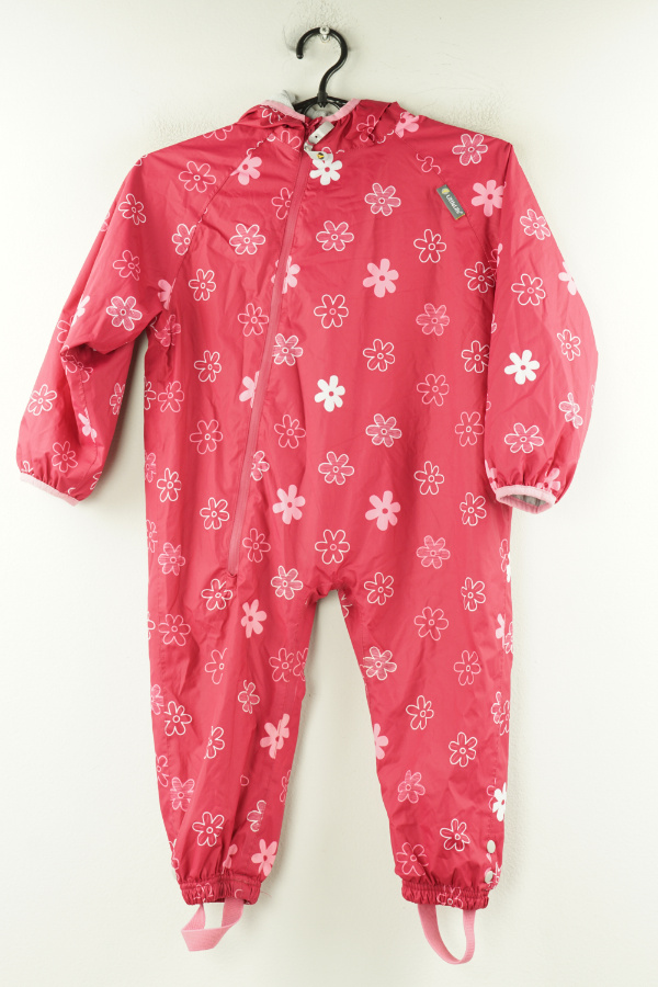 Kombinezon przeciwdeszczowy różowy w kwiaty - LITTLE LIFE zdjęcie 1