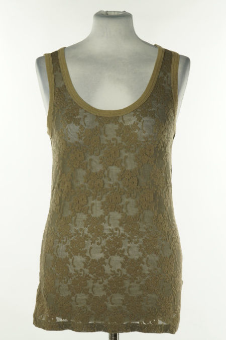Koszulka oliwkowa koronkowa
