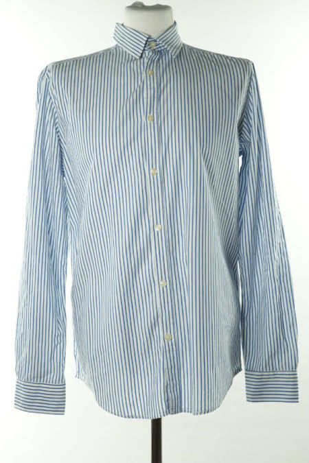 Koszula biała w niebieskie paski