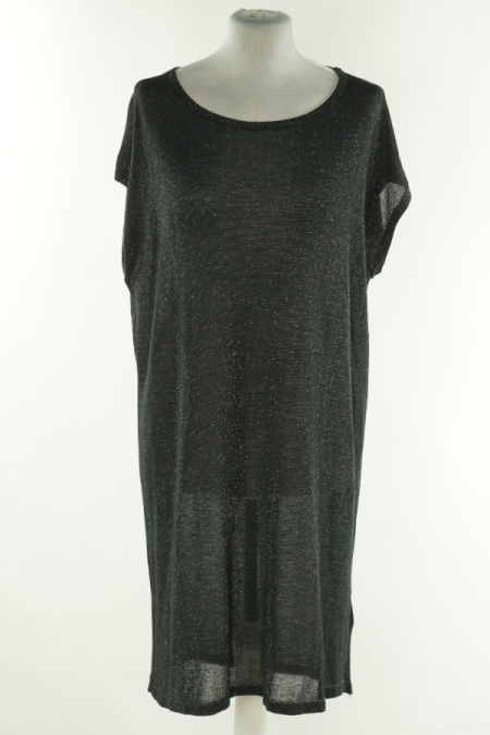 Tunika czarna sweterkowa błyszcząca