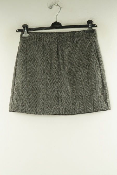 Spódnica szara materiałowa w jodełkę