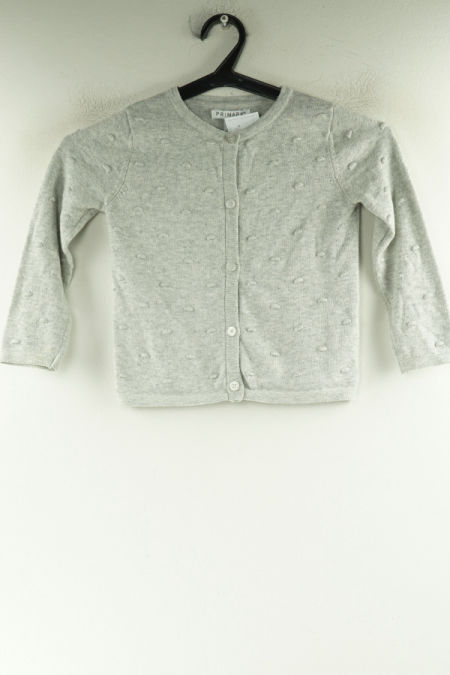 Kardigan szary z kulkami 3d