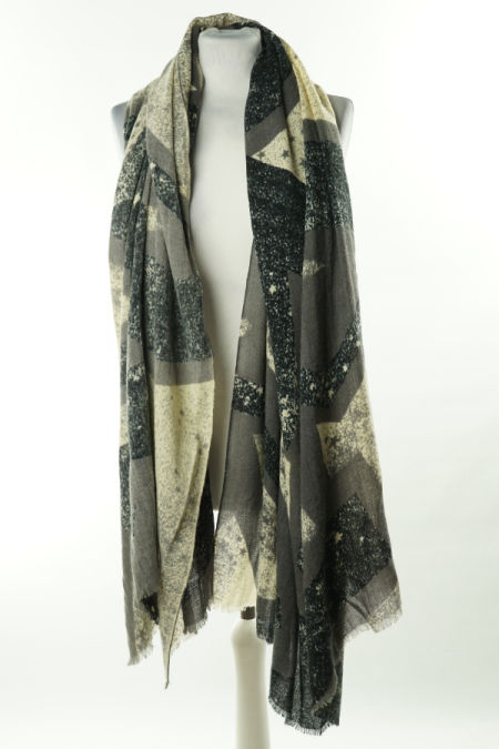 Szalik szaro-beżowy