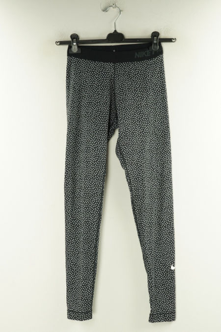Legginsy czarnme w białe kropki