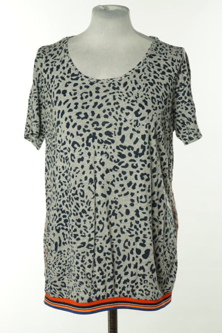 Koszulka szara w granatowe ciapki