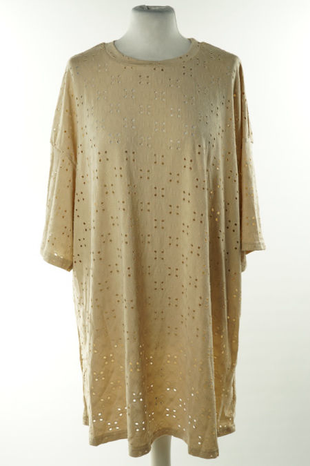 T-shirt beżowy dziury