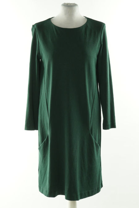 Sukienka zielona z kieszeniami