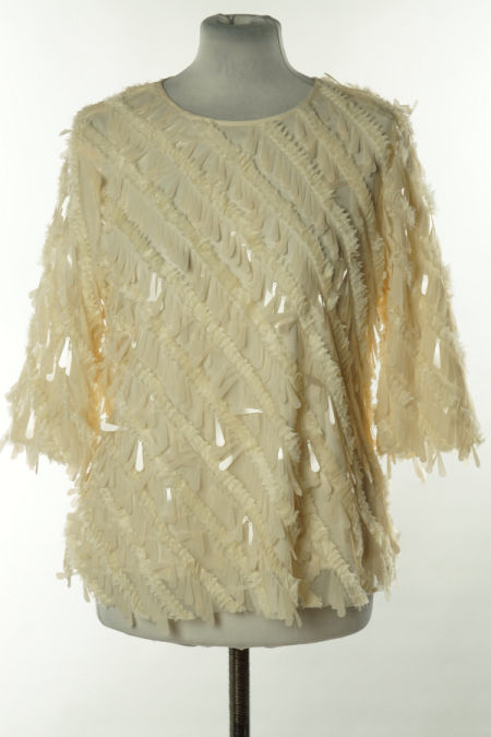 Bluzka beżowa z cekinowymi łezkami