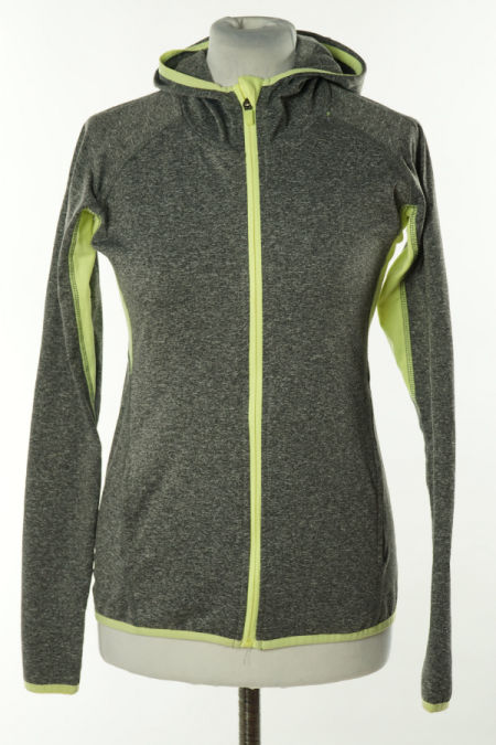 Bluza szara melanż z zieloną wstawką