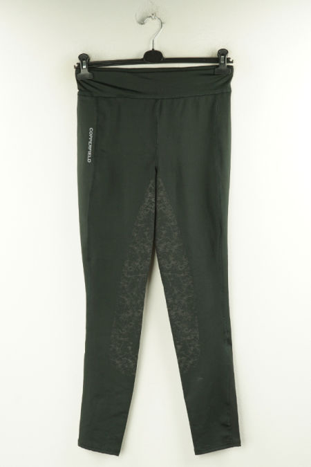 Legginsy czarne z szarym nadrukiem