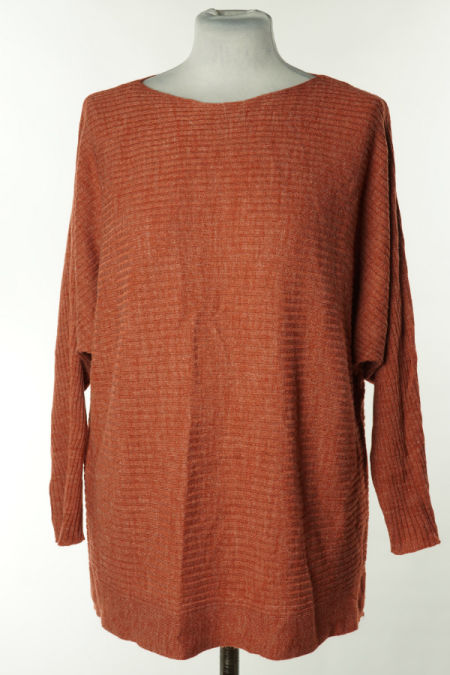 Sweter rudy, w składzie wełna (10%)