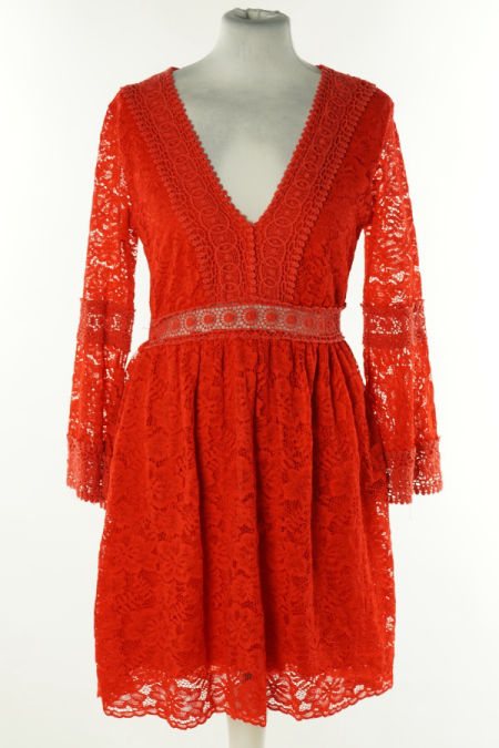 Sukienka czerwona koronkowa