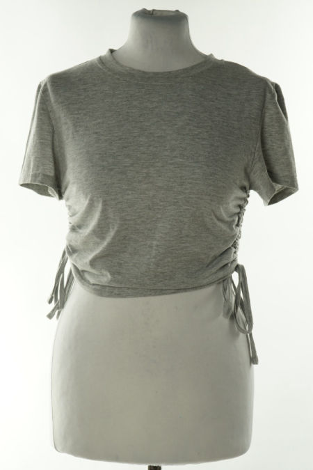 Koszulka szara z marszczeniem po bokach