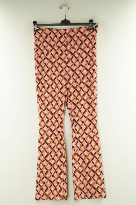 Spodnie materiałowe różowo-beżowe elastyczne