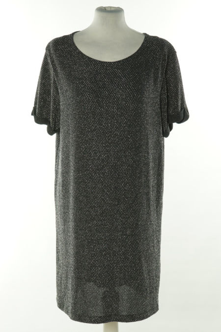 Sukienka czarno-srebrna połyskująca