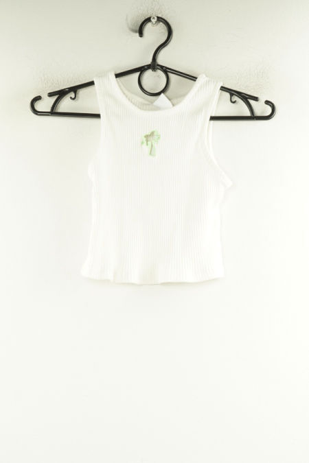 Bluzka biała prążkowana palma