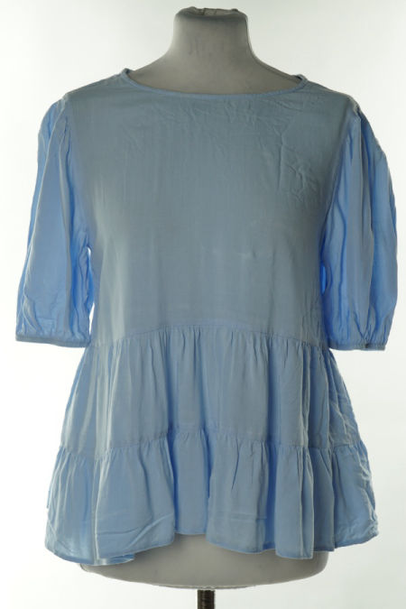 Bluzka niebieska z falbanką, PRIMARK